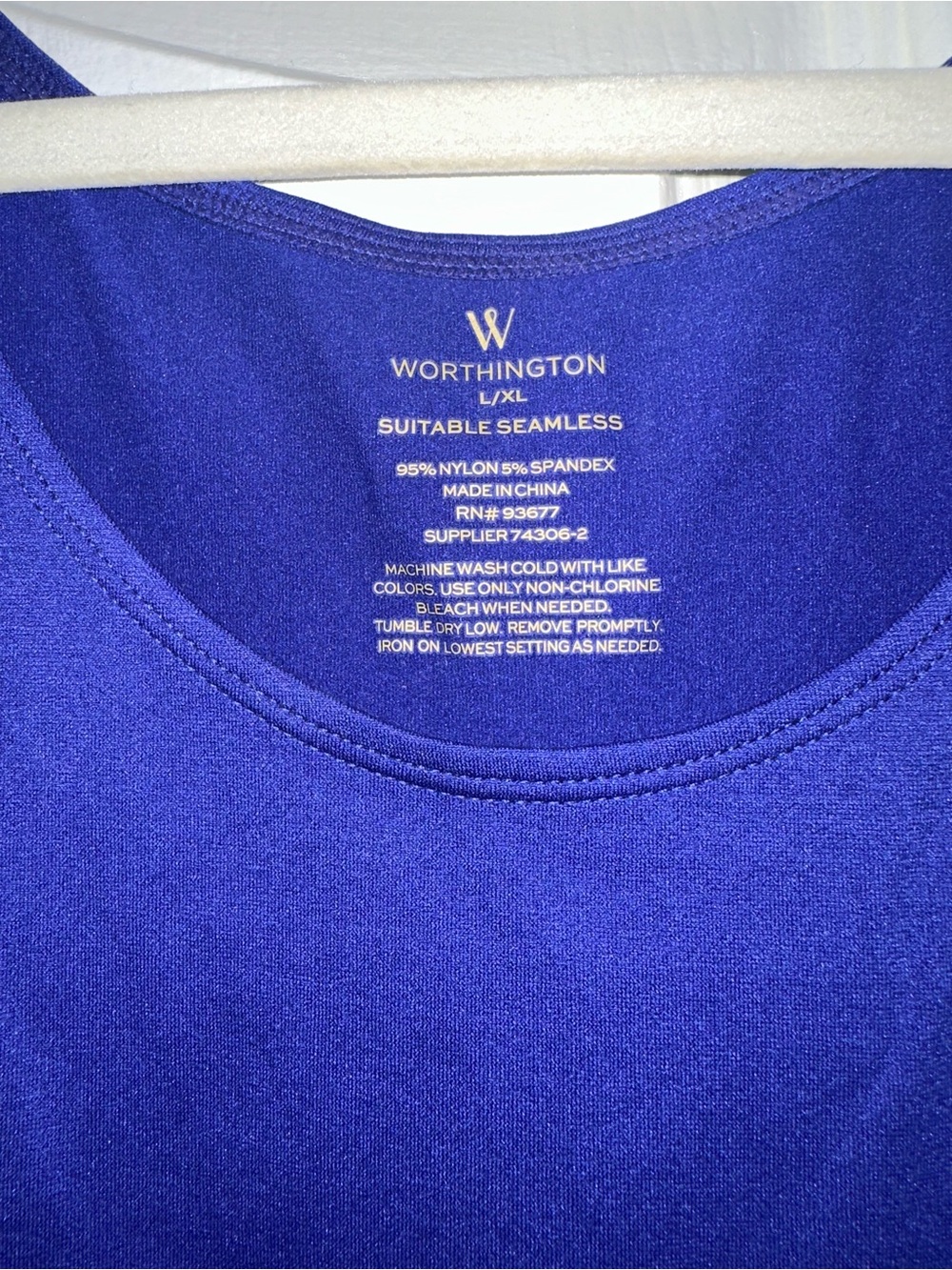 Worthington Royal Blue Scoop Neck Tank Top - Picture 2 of 4